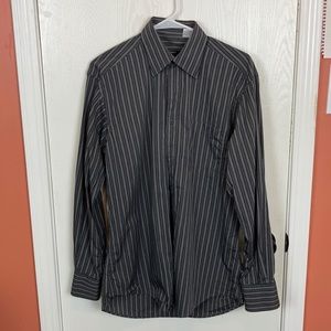 Gucci Striped Grey Black Dress Shirt